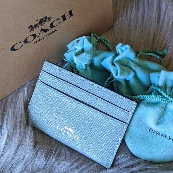 Coach Handbags - COACH Tiffany Blue Card Case Wallet Holder